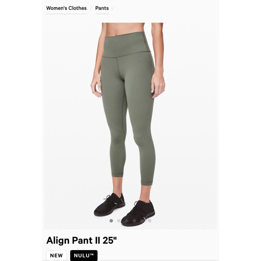 Lululemon align pant 25” Grey Sage